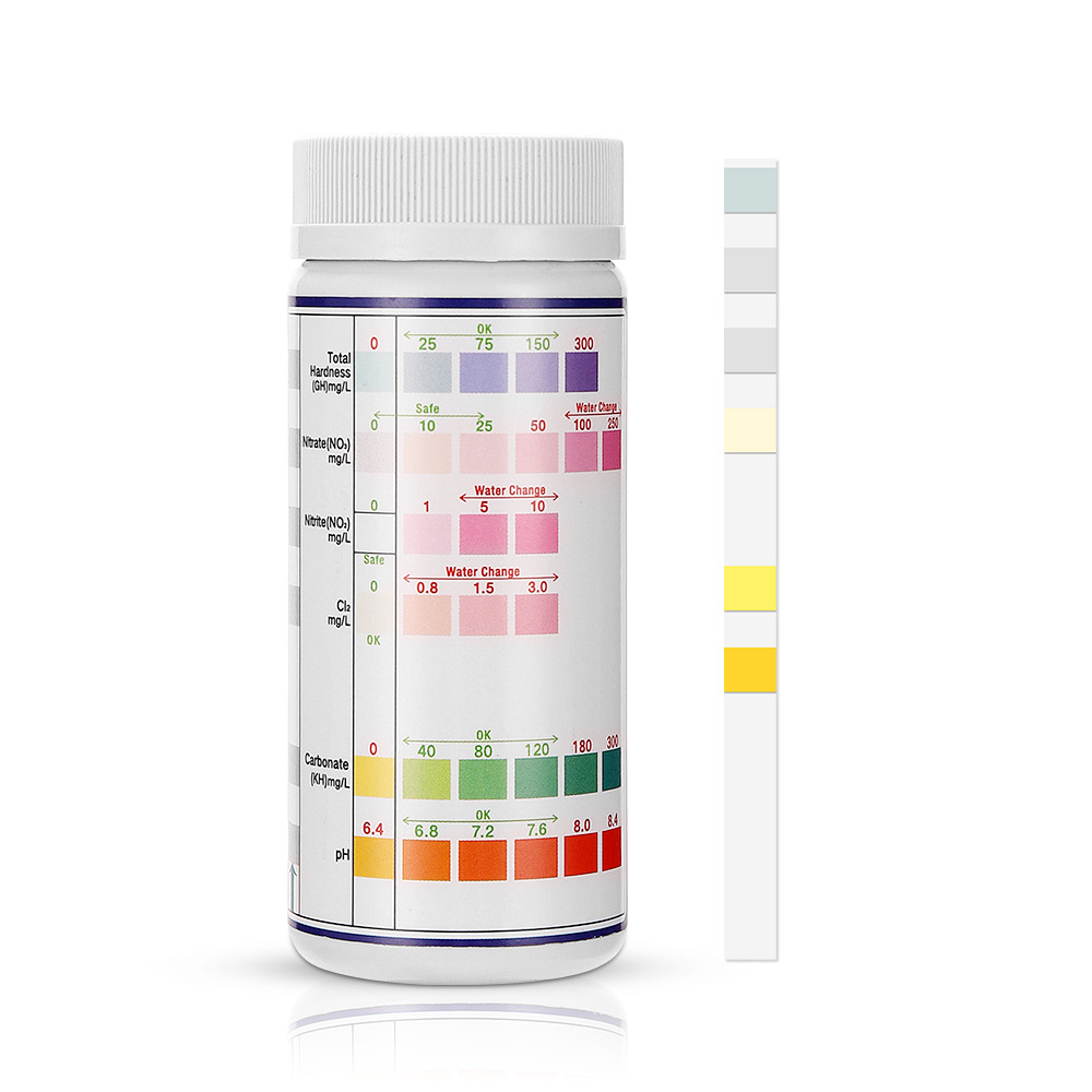 Ph Strip Test - 6-In-1 Waterkwaliteit Teststrips Aquarium Ammoniak Stikstof