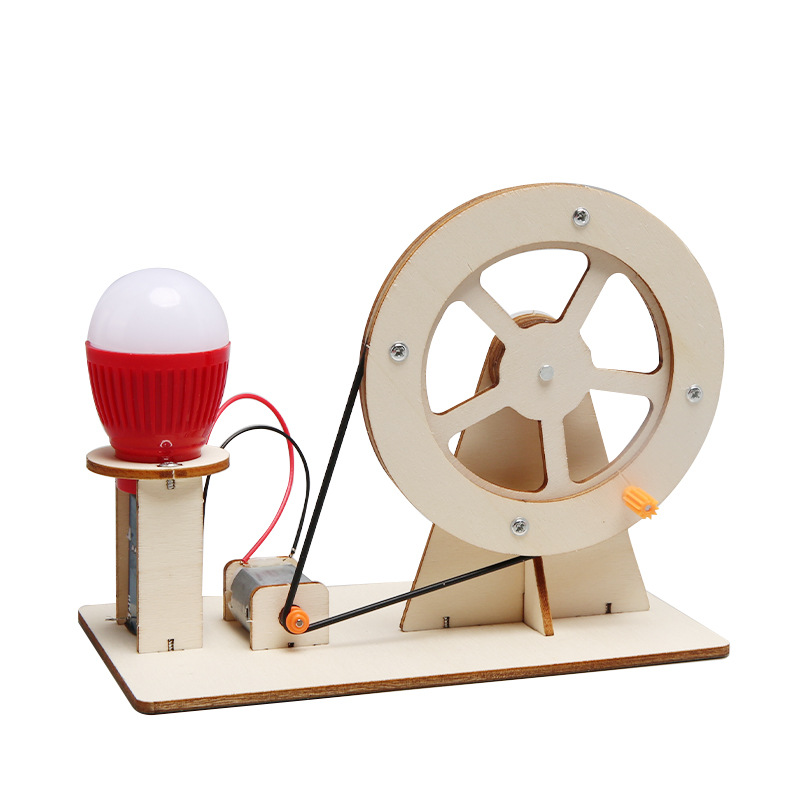 Science Project - Mini DIY Hand Crank Generator Gloeilamp