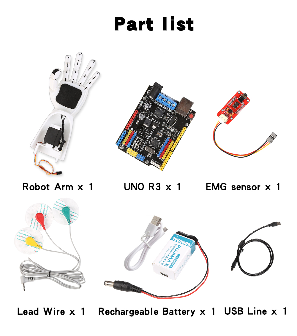 Emg Sensor Robotarm Elektrisch - Science Project recensie en prijs